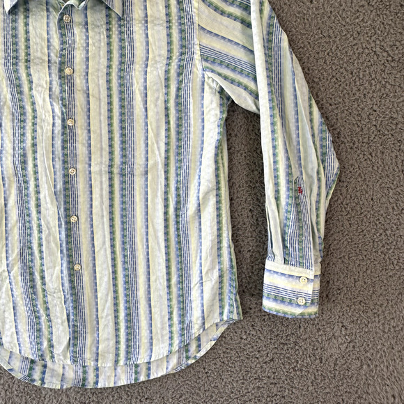 Robert Graham‎ Shirt Men's Medium Multicolored Button Up Flip Cuff 100% Cotton - Picture 3 of 15
